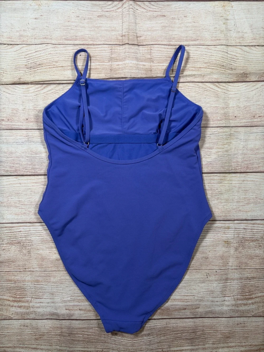 Classic Periwinkle One-Piece Swimsuit‎ with Thin Adjustable Straps and Bra Shelf